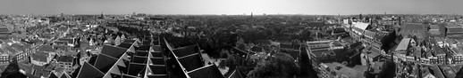 360' uitzicht over Amterdam vanaf toren Oude Kerk,    te bestellen als kunstwerk aan de muur  max. 3mtr breed (zie info)
